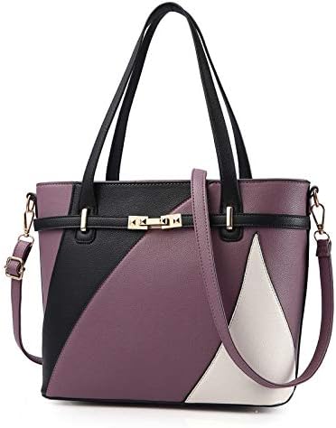 BECLINA Women's Large Capacity Multi-Colored PU Leather Handbag