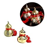 Wixine 2Pcs Feng Shui Brass Golden Metal Wu Lou