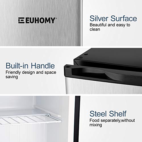 Euhomy-Mini-Freezer-Countertop-Energy-Star-11-Cubic-Feet-Single-Door-Compact-Upright-Freezer-with-Reversible-Stainless-Steel-DoorSilver