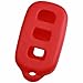 KeyGuardz Red Rubber Keyless Entry Remote Key Fob Skin Cover Protector