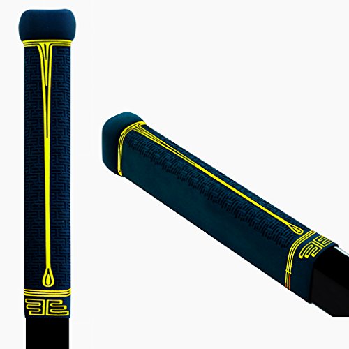 Buttendz Black Fusion Z Hockey Replacement Grip - Yellow Drip