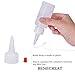 BENECREAT 20 Pack 2oz Plastic Squeeze Dispensing Bottles with Red Tip Caps - Good For Crafts, Art, Glue, Multi Purpose