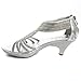 V-Luxury Delicacy Womens Angel-37A Open Toe Med Heel Wedding Dress Sandal Shoes,Silver,8.5