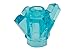 Lego Parts: Rock 1 x 1 Crystal 4 Point (PACK of 2 - Transparent Light Blue Crystals)