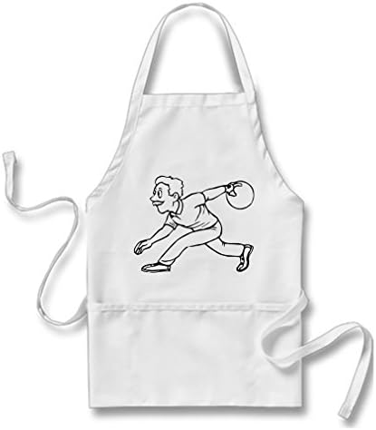VetiVer Designer Aprons Ten Pin Bowling Ball Man Server Apron