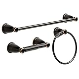 Franklin Brass Kinla 3-Piece Bath Hardware Towel Bar Accessory Set, Oil Rubbed Bronze