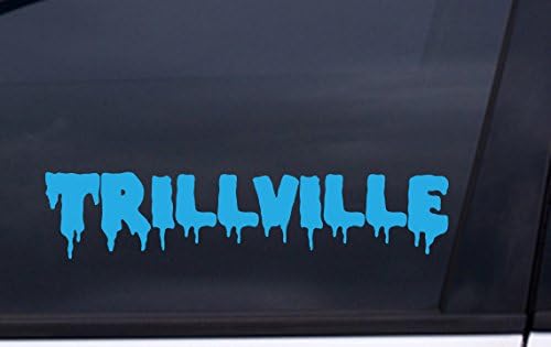 TRILLVILLE vinyl STICKER 2"x8" BLUE Free Shipping been car decal