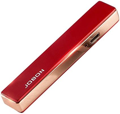 Boonfire MINI USB Rechargeable Windproof Coil Slim Lighter Set with USB Charging Cable and Gift box No Gas Flameless Cigarette Lighter (red)