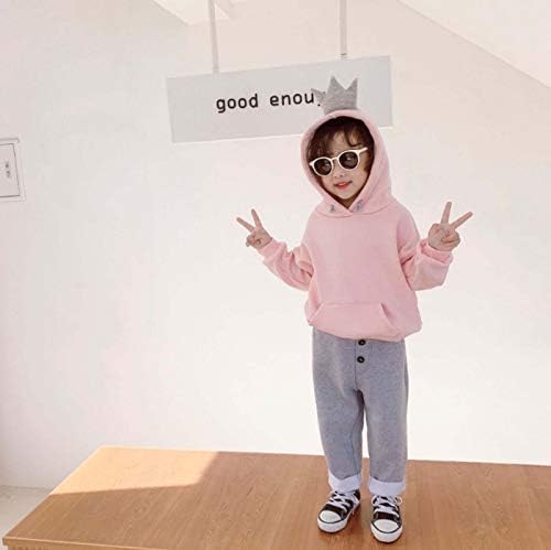 子供のかわいいパーカー女の子ソリッドカラー厚み付けトレーナーフード付きのセータープルオーバー長袖のジャケットはカンガルーポケット付き子供服トップス B0v8fl4s 1 4円 大人気 New Arrival 最安値挑戦 年中無休 高品質 通販