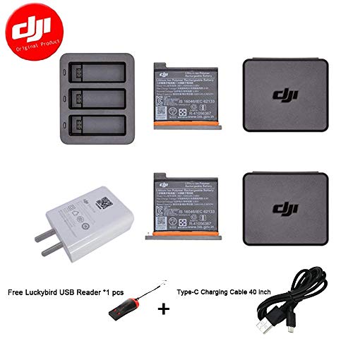 Charging Kit for OSMO Action with Luckybird USB Reader & LUCKYBIRD Type C Charging Cable 40 Inch