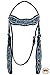 HILASON Western Horse Headstall Breast Collar Set Tack American Leather Blackthumb 4