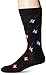 K. Bell Socks Men's Music to My Ears Novelty Crew Socks, Electric Guitar (Black), Shoe Size: 6-12