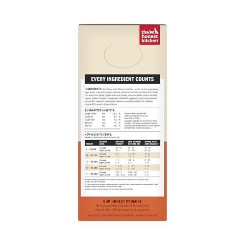 THE HONEST KITCHEN HUMAN GRADE WHOLEMADE™ DEHYDRATED WHOLE GRAIN BEEF & OAT DOG FOOD, 7 LB BOX