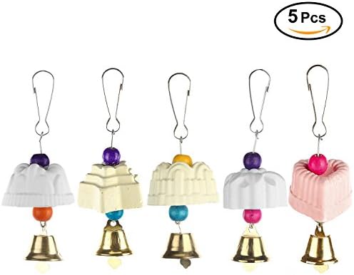 Bvanki 5pcs Pet Teeth Grinding Chew Toy, Flower Shape Grinding Molar Stones cage Toy for Small Animals Hamster Rabbit Chinchilla Parrot Bird