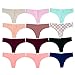 Beyond Intimates Women's Laser Cut Thong No Show Panties Assorted 12 Pack, Medium