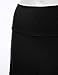 FLORIA Women's Solid Lightweight Knit Elastic Waist Flared Midi Skirt Black M