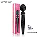 Diamond Powerful Handheld Quiet Electric Wand Massager Wireless with 3 Speed & 8 Vibration Modes for Back Neck Shoulder Body Sports Recovery & Muscle Aches Portable - Home & Office Gift Black