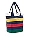 HUDSON'S BAY COMPANY Multi Stripe Canvas Tote: NAVY