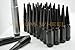 24 Pc Chevy Silverado GMC Sierra 1500 Black Spike Lug Nuts 14x1.5 Spiked Metal Lug Nuts Solid 1 Piece 4.5