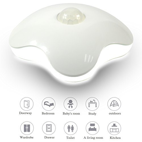 image for Yaufey Motion Sensor Night Light Built-in Lithium Battery Powered Rech
