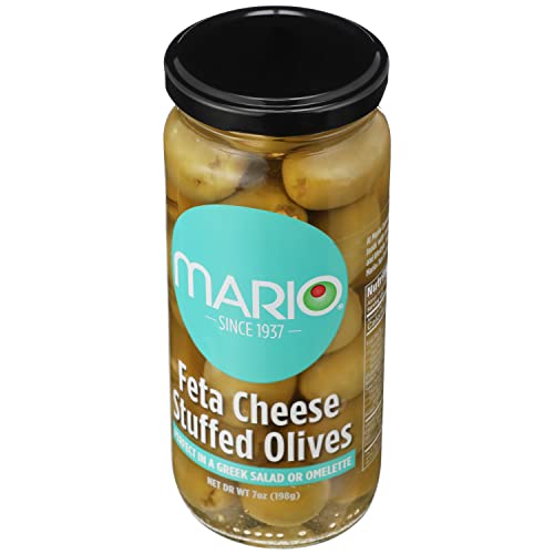 MARIO CAMACHO FOODS STUFFED OLIVES, FETA CHEESE, 7 OUNCE (PACKAGING MAY VARY) (PACK OF 6)