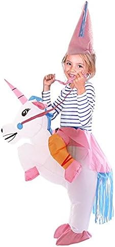 SmileWoman Inflatable Halloween Party Suit Christmas Party Gift Present Unicorn Rider Suit Costume