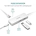Anker Premium USB-C Hub with Ethernet and Power Delivery, with 2 USB 3.1 Gen 1 Ports, 1 USB-C Recharging Port, 1 Ethernet Port and Aluminum Exterior for The New MacBook 2016 and ChromeBook Pixel