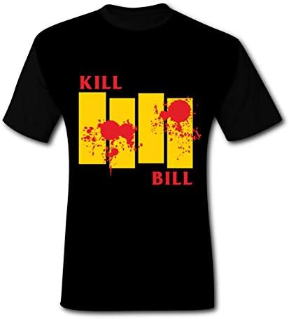 SDFWE DFEAD Mens Loose Kill Bill Design T-Shirt Short Sleeve Tee Shirts