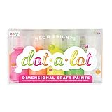 Kitchen OOLY Dot-A-Lot Dimensional Craft Paint, Set of 5 - Neon Brights Book