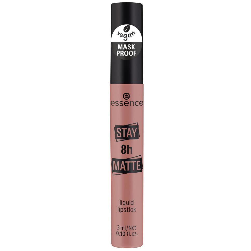 essence Stay 8h Matte Liquid Lipstick, Mask-Safe, No. 02 Duck Face, Vegan, Alcohol-free, Paraben-free, 3 ml