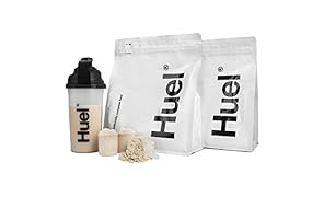 Huel Starter Kit - Includes 2 Pouches of Nutritionally Complete 100% Vegan Powdered Meal, Scoop, Shaker and Booklet (7.7lbs of Powder - 28 Meals) (Vanilla)