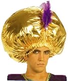 Golden Turban w/ Beads Costume Accessory