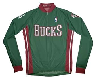 Amazon.com : NBA Milwaukee Bucks Men's Long Sleeve Away Cycling Jersey : Clothing
