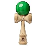 Kendama USA - Tribute - Bamboo - Green - Pro Packaging - Extra String & Stickers Included