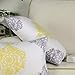 CaliTime Pack of 2 Cozy Pillow Cases Covers for Couch Bed Sofa Manual Hand Painted Print Vintage Mandala Flora 12 X 20 Inches Grey/Yellow