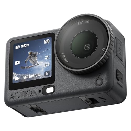 DJI Osmo Action 6 Essential Combo, Unterwasser-Action-Cam, Kamera, 1/1,1-Zoll-Quadratsensor, 50 GB Speicher, Variable Blende f/2,0 bis f/4,0, kältebes