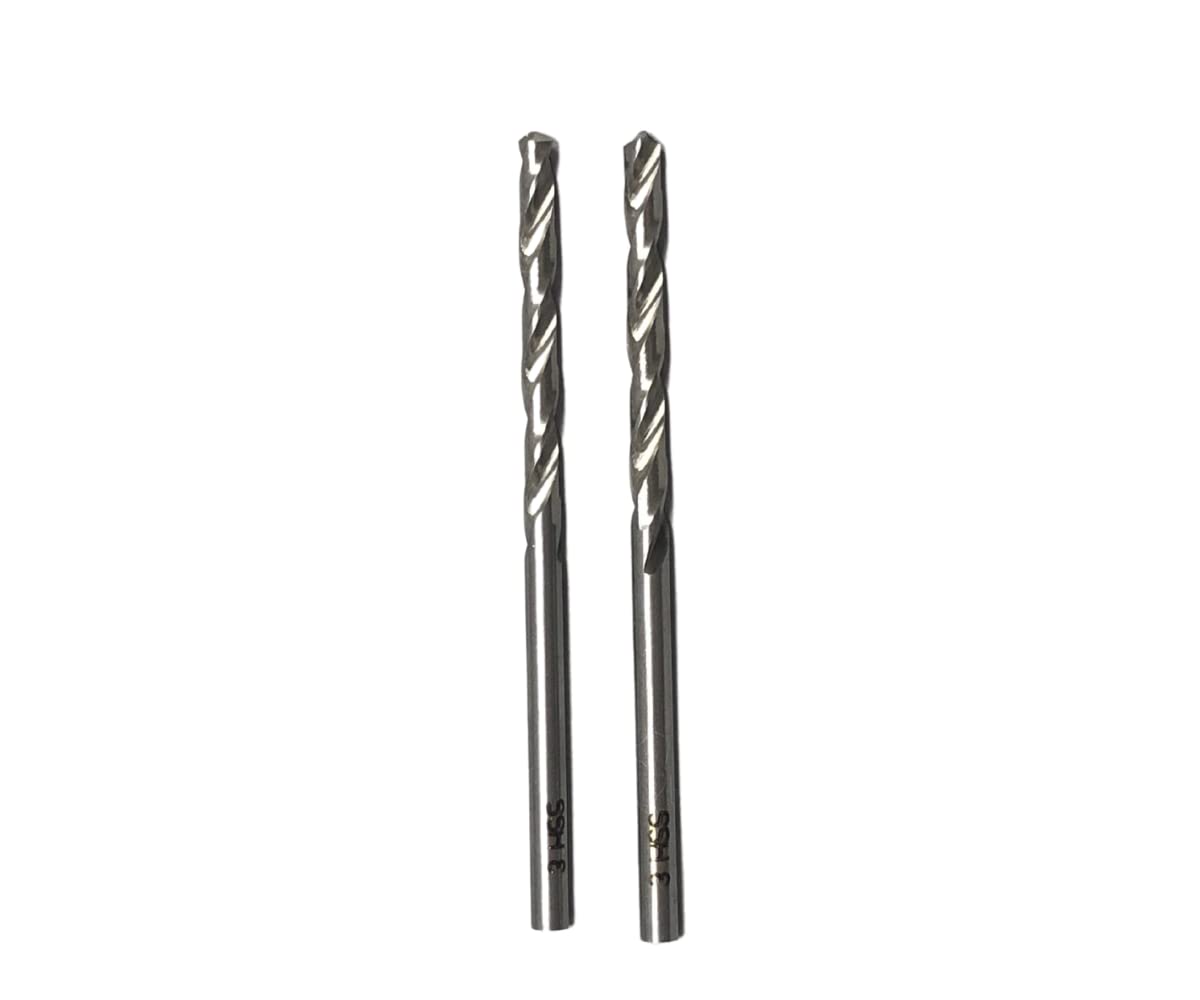 HSS Cylinder Drill Bit Professional Quality Diameter 3 mm Pack of 2