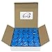 Beauticom (Quantity: 50 Pieces) 5G/5ML Round Clear Jars with Blue Lids for Scrubs, Oils, Toner, Salves, Creams, Lotions, Makeup Samples, Lip Balms