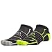 Mission Men's Performance No Show Socks - 2 Pack Black/High Vis Green/Grey M