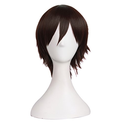 MapofBeauty Cosplay Costume Men's Short Straight Wig (Dark Brown) — image 1