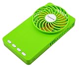 Topwell® Hand-held Mini Fan Mirror fan Ultra-thin Electric-Powered Cooler 3 Speeds Portable Mini USB Summer Fan Rechargeable Pocket Fan Personal fan with 18650 Rechargeable Battery (Green)