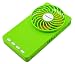 Topwell® Hand-held Mini Fan Mirror fan Ultra-thin Electric-Powered Cooler 3 Speeds Portable Mini USB Summer Fan Rechargeable Pocket Fan Personal fan with 18650 Rechargeable Battery (Green)