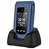 Uleway-Big-Button-Mobile-Phone-for-Elderly-Unlocked-Senior-Mobile-Phone-Easy-to-Use-Pay-as-You-Go-Flip-Phone-with-SOS-Emergency-Button-Charging-Cradle-24-177-Dual-Screen Uleway Flip Phones Unlocked Sim Free, Easy to Use Pay As You Go Basic Cell Phones with SOS Button, Dual Screen 2.4" LCD Display, 1000mAh Battery Charging Dock, Loud Speakers, Camera, Blue