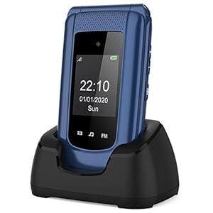 Uleway-Big-Button-Mobile-Phone-for-Elderly-Unlocked-Senior-Mobile-Phone-Easy-to-Use-Pay-as-You-Go-Flip-Phone-with-SOS-Emergency-Button-Charging-Cradle-24-177-Dual-Screen Uleway Flip Phones Unlocked Sim Free, Easy to Use Pay As You Go Basic Cell Phones with SOS Button, Dual Screen 2.4" LCD Display, 1000mAh Battery Charging Dock, Loud Speakers, Camera, Blue