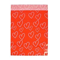 AIPP 10x13-inch 100 Pack Loving Hearts Poly Mailers mailing Shipping Envelopes Supplies Bags with Self-Sealing Strip, Red