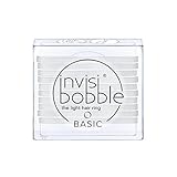 Invisibobble Basic Hair Ties, Hair Elastics Rubber Band, with Strong Grip, Non-soaking, High Wearing Comfort Updo Tool - Crystal Clear