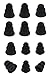 Ear Tips for in-Ear Earphone with 3.8-4.5mm Connector, Diana Fay Ear Gels Eartips Earphone Cover Earbud Cushions for Most in-Ear Headphone, 6 Pairs Set SML 3 Size Soft Gel, Black