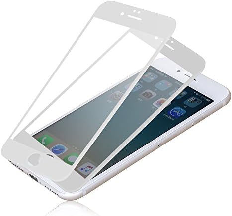 Iphone 6 Full Screen Tempered Glass Protector [2PACK][Anti-Scratch][9H ][Support 3D Touch][Anti-Bubble]0.33mm Full Coverage Screen Protector edge to edge for Apple iphone 6S 4.7 inch White