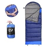 NACATIN Sleeping Bag for Adult, Sleeping Bags Ultralight with Compression Sack, Hand Free, -10 ° to 15 °Comfort for 3 Seasons Backpacking Hiking Camping