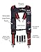 Tool Belt Suspenders Heavy Duty Work Suspenders, Adjustable, Comfortable Padded (Black, Red Adjustable)